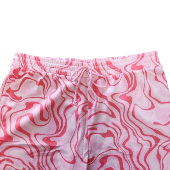 FUNKY ☆ PINK SWIRL ☆ 2-PIECE ☆ LOUNGE / WORKOUT SET ☆ NWT - Picture 5 of 11